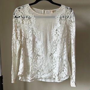 Rebecca Taylor Crocheted Lace Top
